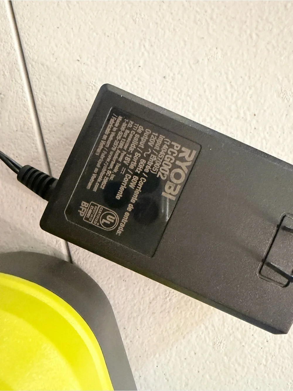 Ryobi Yellow Battery Charger - Compact Replacement Charger